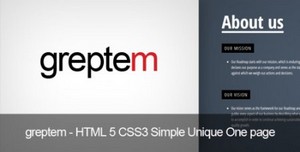 ThemeForest - GReptem - HTML 5 CSS3 Simple One page