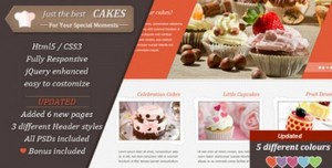 ThemeForest - JustCakes - responsive html5 for bakery items