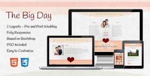 ThemeForest - The Big Day - Responsive One-Page Wedding Template