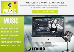 ThemeForest - Music v1.4.3 : Musicians theme & Facebook app