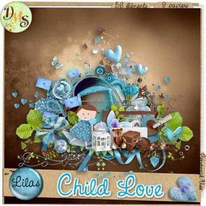 Детский романтический скрап-набор - Детская любовь
