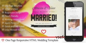 ThemeForest - One Page Responsive Wedding Invitation Template
