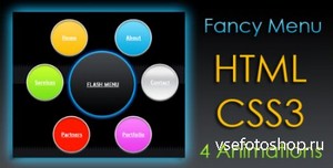 CodeCanyon - Animated Fancy Menu - HTML & CSS3