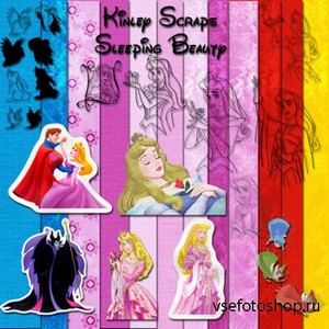 Scrap Set - Sleeping Beauty PNG and JPG Files