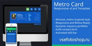ThemeForest - Metro Card - Minimal, Responsive vCard Template