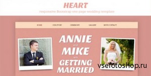ThemeForest - Heart - One Page Wedding Invitation Template