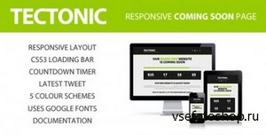 ThemeForest - Tectonic - Responsive Coming Soon Page