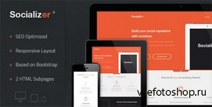 ThemeForest - Socializer - Responsive Landing Page