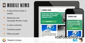 ThemeForest - Mobile News - A Responsive Newsletter Template