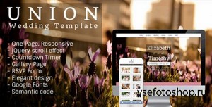 ThemeForest - Union - One Page, Responsive Wedding Template