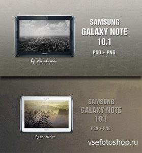 Samsung Galaxy Note 10.1 White And Gray Templates