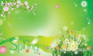 PSD Source - Spring 2013 Green Style Background 2