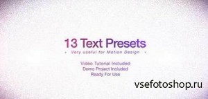 Text Presets Pack - After Effects Project (Videohive)