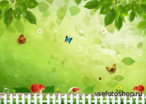 PSD Source - Spring 2013 Green Style Background 3