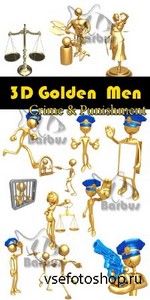 3D gold men - Crime and punishment /   3D -   