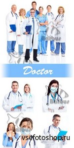 Doctors in white dressing gowns /     - photo stock