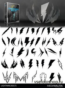 Lightning Bolts EPS Vectors And ABR Brushes