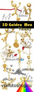 3D gold men - Victory /   3D - 