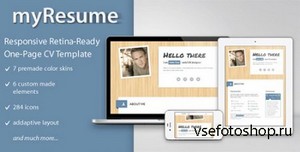 ThemeForest - myResume Responsive One-Page Retina-Ready Resume - RIP