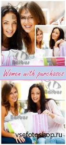 Women with purchases / Счастливые девушки с покупками