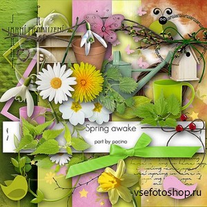 Scrap Set - Spring Awake PNG and JPG Files