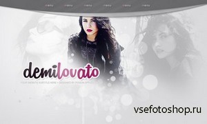 Fansite PSD Header: Demi Lovato #01