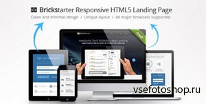 ThemeForest - Brickstarter - Responsive HTML5 Tech Landing Page - RIP