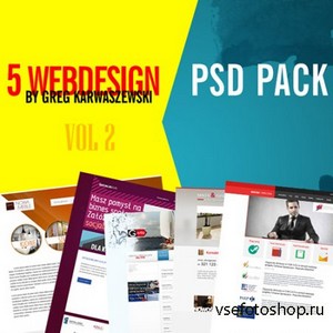 5 Webdesigns PSD Templates Pack 2