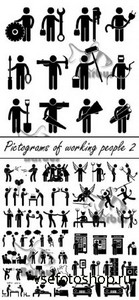 Pictograms of working people 2 /    2