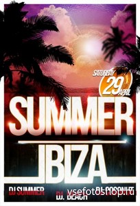 PSD Sources - Summer Ibiza Flyer