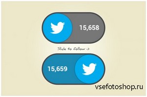 PSD Web Design - Twitter Switch