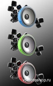 Glossy Speaker PSD & PNG Image Clipart