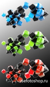 Round Cubes PSD & PNG Image Clipart