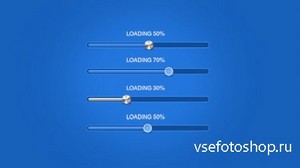 Progress and Loading Bars PSD