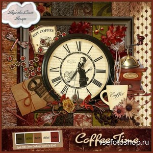 Scrap Set - Coffee Time PNG and JPG Files