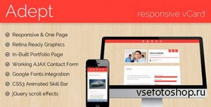 ThemeForest - Adept - Responsive vCard Template - RIP