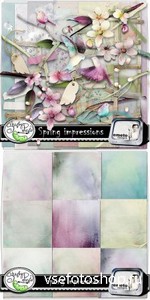 Scrap Set - Spring Impressions PNG and JPG Files