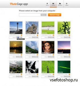 PSD Web Template - Photo Sharing Website
