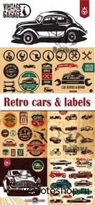 Retro cars and labels /    