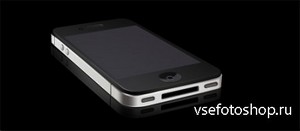 3D View iPhone PSD Mockup