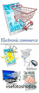 Electronic commerce /   - Vector stock
