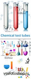 Chemical test tubes / Химические колбы - vector stock