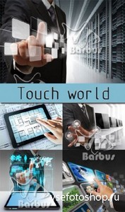 Touch world /   - Photo stock