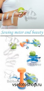 Sewing meter and beauty / Швейный метр и красота - Photo stock