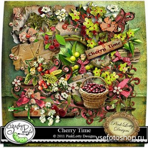 Scrap Set - Cherry Time PNG and JPG Files