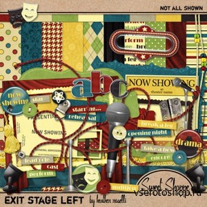 Scrap Set - Exit Stage Left PNG and JPG Files