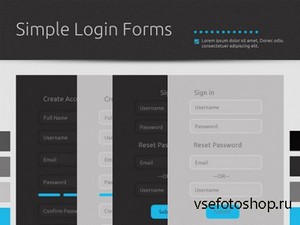 PSD Web Design - Simple Login Forms