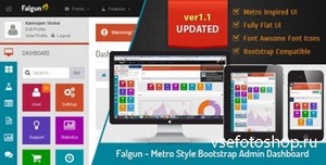 ThemeForest - Falgun v1.1 - Metro Style Bootstrap Admin Dashboard (UPDATE)