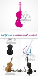 Logo with a musical instrument /     - Ve ...