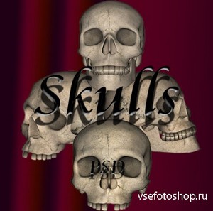 PSD Cliparts - Skulls